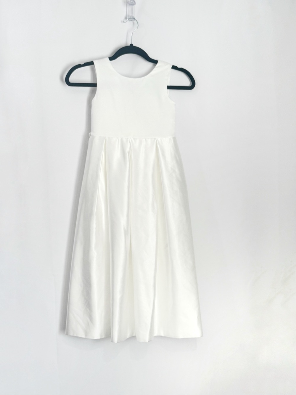 Satin Flower Girls Dress Size 6 Wedding Pageant Communion Dresses with Bow NWOT